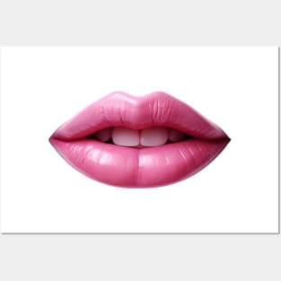 Pink Lips Posters and Art